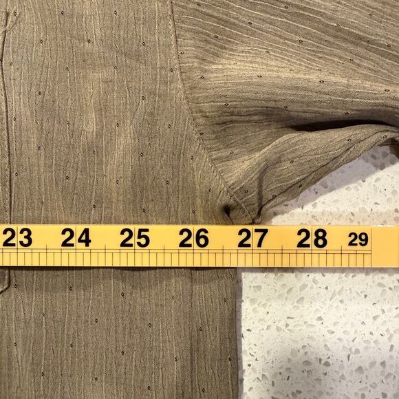 Elliott Olive Green Textured Long Sleeve Button Down Shirt Men XL Fall Casual - Picture 4 of 6